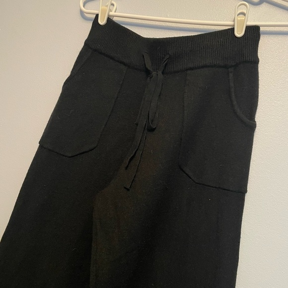 Baci Wide Leg Loungewear Pants from Sundance Catalog Black Size Small - Picture 2 of 10